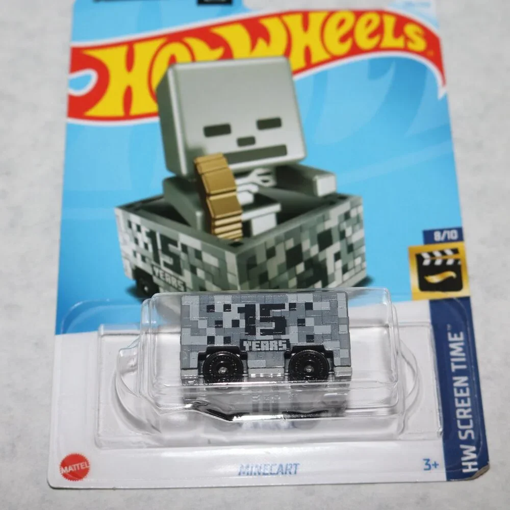 Hot Wheels lot of 3 Screen Time Yellow submarine and two gray minecarts